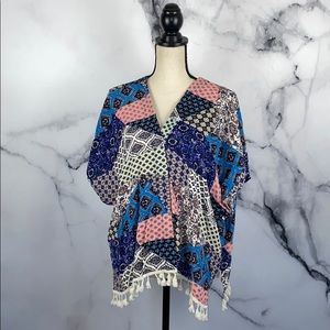 JENNIE& MARLIS boho fringe kimono top